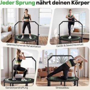 Trampoline de fitness BCAN Pliable - Structure en Acier 204kg et Usage Dynamique 163kg - Trampoline BCAN plie pour rangement Rangement facile du Trampoline de fitness BCAN plié pour optimiser l'espace chez soi.